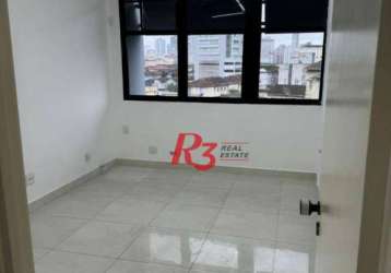 Conjunto para alugar, 133 m² por r$ 5.500/mês - gonzaga - santos/sp