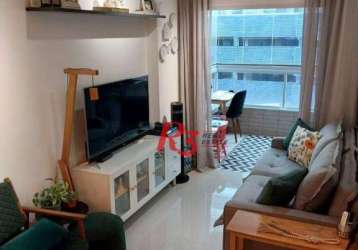Apartamento com 2 dormitórios à venda, 69 m² por r$ 625.000,00 - itararé - são vicente/sp