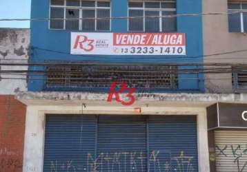 Prédio, 555 m² - venda por r$ 1.750.000,00 ou aluguel por r$ 10.000,00/mês - valongo - santos/sp