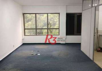 Conjunto para alugar, 74 m² por r$ 3.300,00/mês - centro - santos/sp