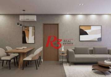 Apartamento com 1 dormitório para alugar, 66 m² por r$ 6.500,00/mês - vila rica - santos/sp