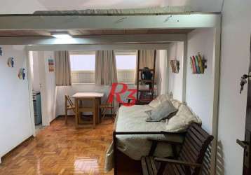 Apartamento à venda, 27 m² por r$ 270.000,00 - boqueirão - santos/sp