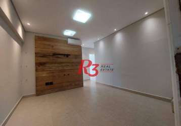 Sala para alugar, 53 m² por r$ 3.200,00/mês - vila matias - santos/sp