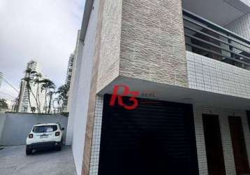 Sobrado com 3 dormitórios à venda, 140 m² por r$ 890.000,00 - balneário cidade atlântica - guarujá/sp