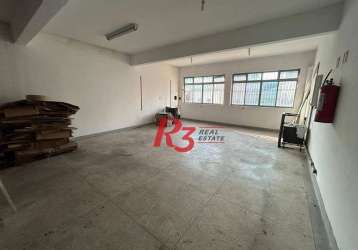 Sala para alugar, 180 m² por r$ 2.750,00/mês - centro - santos/sp