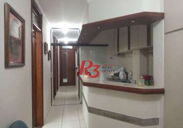 Sala, 122 m² - venda por r$ 650.000,00 ou aluguel por r$ 9.170,00/mês - encruzilhada - santos/sp