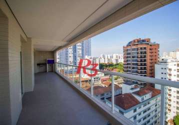 Apartamento à venda, 133 m² por r$ 1.850.000,00 - aparecida - santos/sp