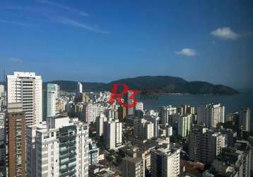 Apartamento com 2 dormitórios para alugar, 106 m² por r$ 9.000,00/mês - aparecida - santos/sp