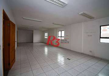 Sala para alugar, 90 m² por r$ 3.900/pacote mensal - vila mathias - santos/sp