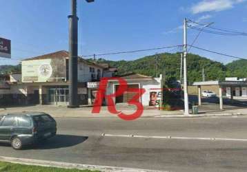 Terreno para alugar, 300 m² por r$ 10.000,00/mês - chico de paula - santos/sp