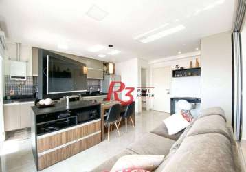 Studio com 1 dormitório à venda, 57 m² por r$ 960.000,00 - gonzaga - santos/sp