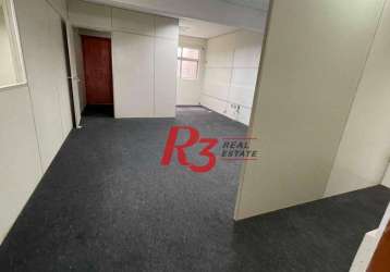 Conjunto para alugar, 118 m² por r$ 2.500,02/mês - centro - santos/sp