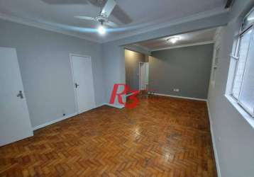 Apartamento com 2 dormitórios para alugar, 90 m² - embaré - santos/sp