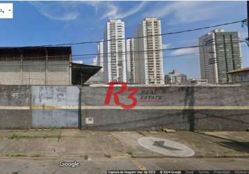 Terreno à venda, 1395 m² por r$ 13.950.000,00 - ponta da praia - santos/sp