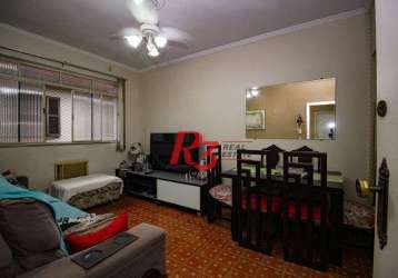 Apartamento com 2 dormitórios à venda, 80 m² por r$ 325.000,00 - encruzilhada - santos/sp