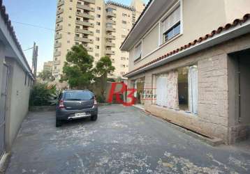 Casa, 450 m² - venda por r$ 12.000.000,00 ou aluguel por r$ 22.000,00/mês - gonzaga - santos/sp