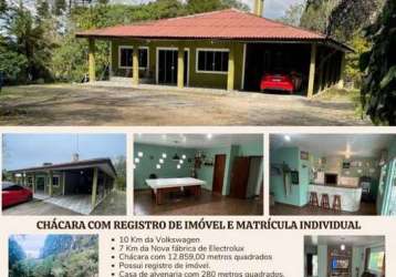 Chácara / sítio com 3 quartos à venda na rua rural cutia, 000, centro, são josé dos pinhais, 280 m2 por r$ 990.000