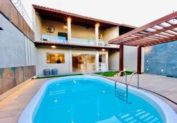 Excelete casa toda projetada e reformada com 3 suítes, piscina, deck, à venda, 296 m² por r$ 1.200.000