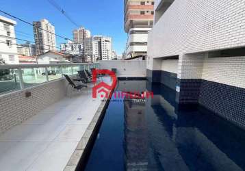 Apartamento com 2 quartos à venda na rua panamá, 268, guilhermina, praia grande, 58 m2 por r$ 379.000