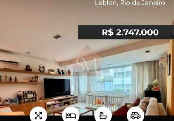 Apartamento com 2 quartos à venda na rua joão líra, leblon, rio de janeiro, 103 m2 por r$ 2.747.000