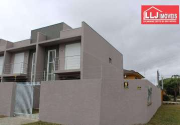 Sobrado novo esquina 115 m²3 dorm ( 1 ste) todos c/ sacada,  terreno grande, churrasqueira, ensolarado 04 vagas por r$ 599.900