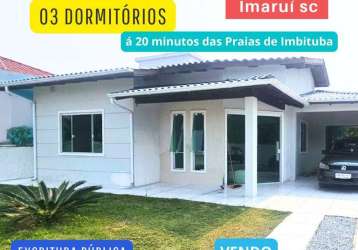 Casa para venda em imaruí, centro, 3 dormitórios, 1 suíte, 2 banheiros, 2 vagas