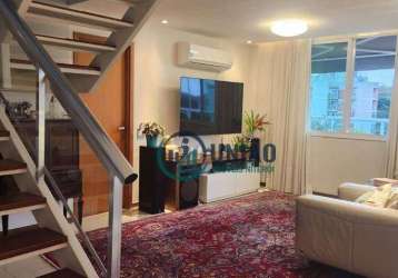 Cobertura duplex com 4 quartos suítes à venda, 245 m² por r$ 2.250.000 - boa viagem - niterói/rj