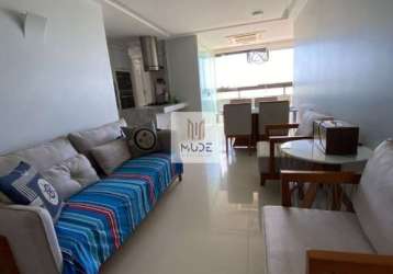 Apt 2 quartos, 80m², 2 vagas, vista mar permanente - a venda em pituaçu - orla de salvador