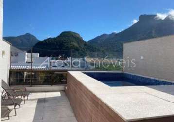 Cobertura com 4 dormitórios à venda, 280 m² por r$ 3.790.000,00 - jardim oceânico - rio de janeiro/rj