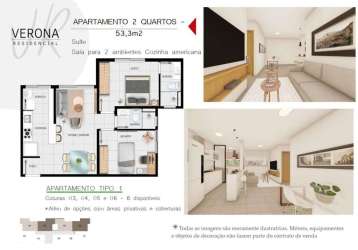 Apartamento com 2 quartos à venda, santa amélia