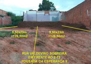 Terreno pousada 2 plano 5,50 x 23