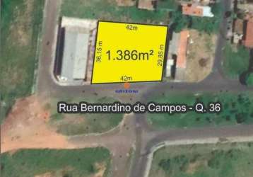 Terreno na bernardino de campos bauru i 1.386,00m²