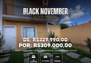 Casa à venda em cotia, chácara rincão, com 2 quartos, com 49 m², residencial atenas