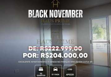 Apartamento à venda em cotia, parque rincão, com 2 quartos, com 56 m², residencial vista verde