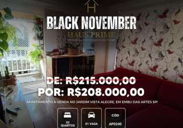 Apartamento à venda em embu das artes, jardim vista alegre, com 2 quartos, com 45 m²