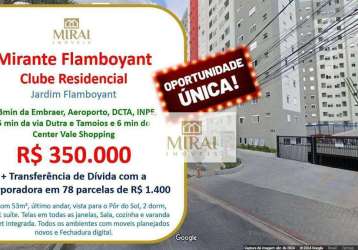 Apartamento com 2 dormitórios à venda, 53 m² por r$ 350.000,00 - parque residencial flamboyant - são josé dos campos/sp