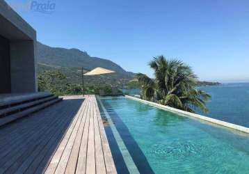 Linda casa frete ao mar, à venda na costeira da feiticeira, ilhabela - ca0497.