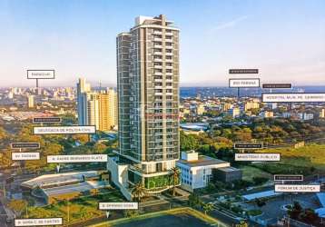 Apartamento a venda edificio highline  jardim polo centro, foz do iguaçu - pr