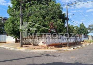 Terreno de esquina a venda na vila brasilia - jardim america, foz do iguaçu - pr