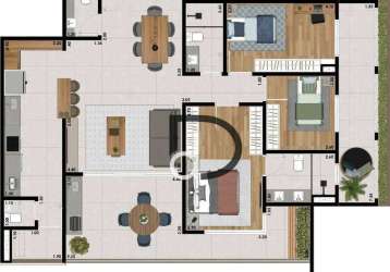 Apartamento alto padrão, residencial vértice, 137m2