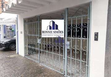 Sobrado comercial e residencial para alugar e vender, moema, 116 m² terreno, 168 m² ac, 5 salas, 3 banheiros, cozinha, edicula, 2 vagas,