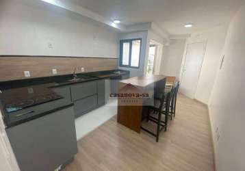 Apartamento com 1 dormitório, 41 m² - venda por r$ 330.000,00 ou aluguel por r$ 2.992,00/mês - vila valparaíso - santo andré/sp