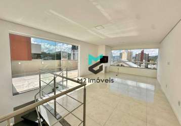 Cobertura duplex com 3 suítes, 143 m² - venda por r$ 1.100.000 ou aluguel por r$ 6.100/mês - vila nova - blumenau/sc