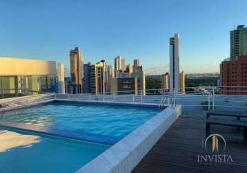 Flat com 1 dormitório à venda, 30 m² por r$ 260.000,00 - miramar - joão pessoa/pb