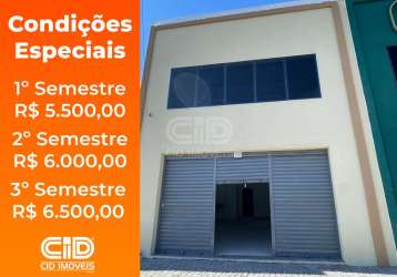 Salão comercial com 70 m² no bairro florais - condições especiais