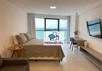 Flat com 1 dormitório para alugar, 38 m² por r$ 5.500,00/mês - boa viagem - recife/pe