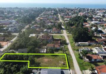 Terreno limpo, aterrado e murado para venda no balneário princesa do mar, localizado na cidade de itapoá / sc.