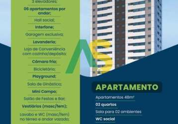 Clara nunes, apartamento 2 quartos em candeias, lazer completo, oportunidade