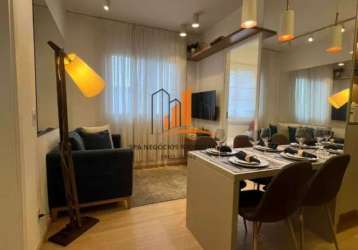 Apartamento com 2 dormitórios à venda, 33 m² por r$ 268.000,00 - chácara seis de outubro - são paulo/sp - ap0832