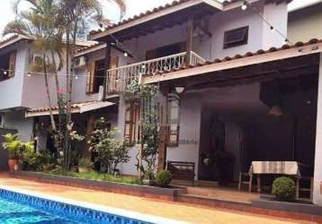 Casa para venda em condomínio de sousas, campinas, com piscina, gourmet e jardim